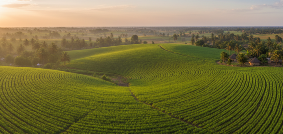 Paysage agricole illustrant la production et la valorisation des ressources