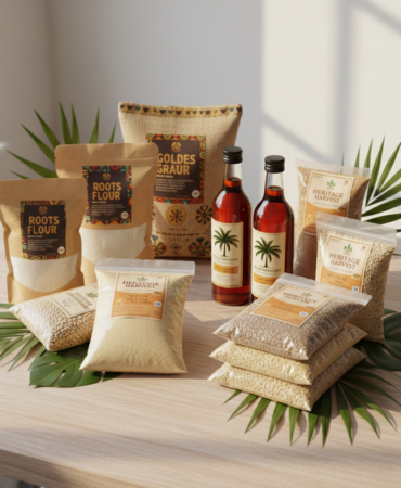 Produits agroalimentaires conditionnés illustrant la qualité et la traçabilité