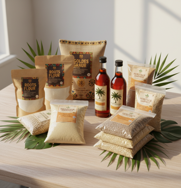 Produits agroalimentaires conditionnés illustrant la qualité et la traçabilité