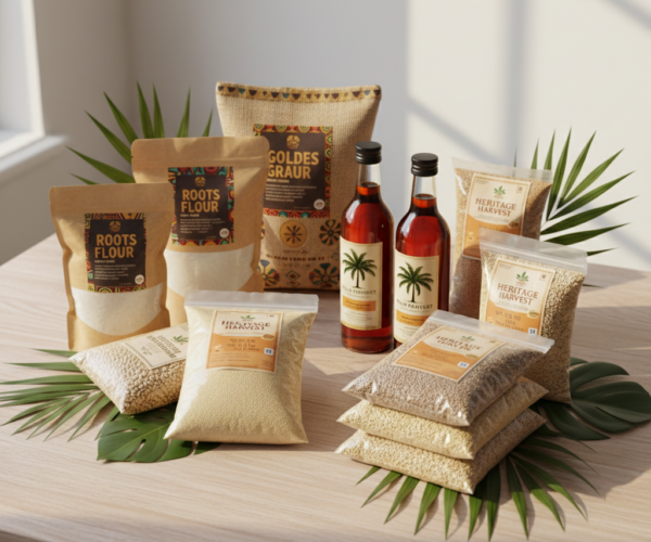 Produits agroalimentaires conditionnés illustrant la qualité et la traçabilité