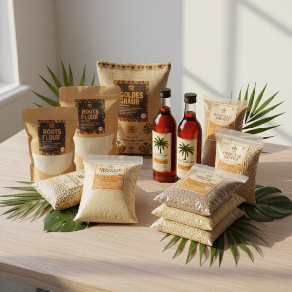Produits agroalimentaires conditionnés illustrant la qualité et la traçabilité