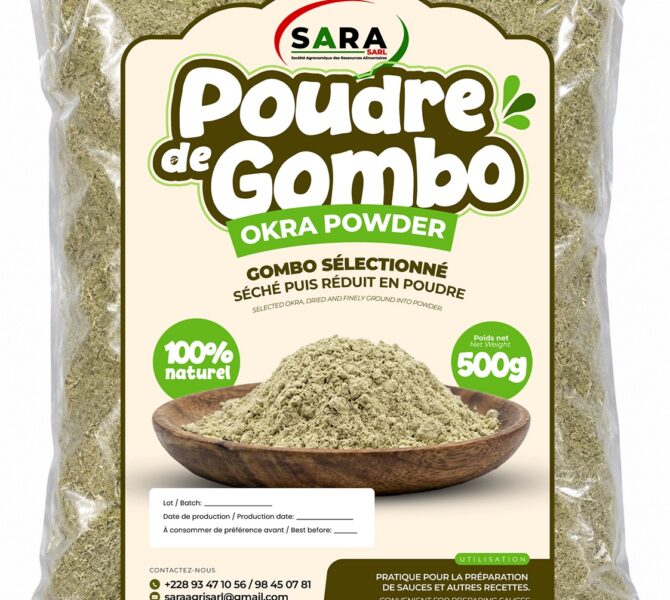 poudre de gombo non assaisonné